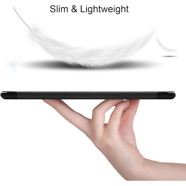 Fodral för Samsung Galaxy Tab A 10.1 2019, Ultratunt Lättvikts Trifold Stativ Smart Folio Fodral Hårdt Omslag för Samsu