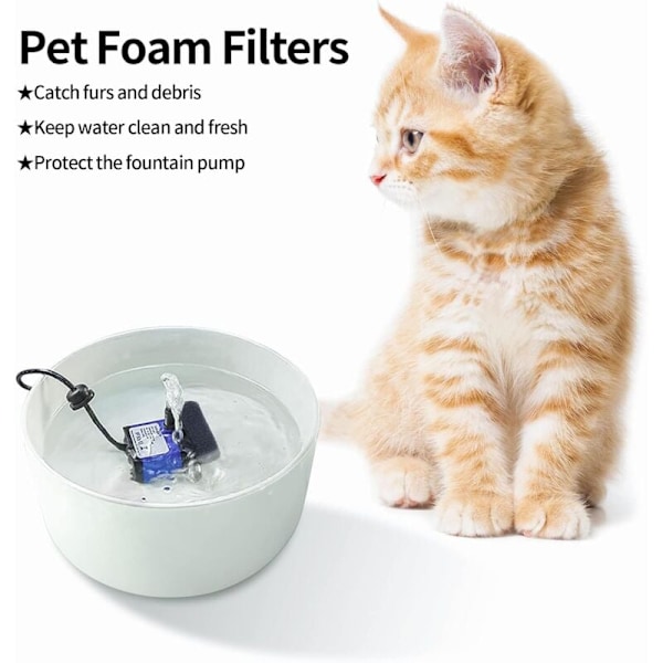 10 st kattvattenfontän skumfilter, kattfontänsvampfilter