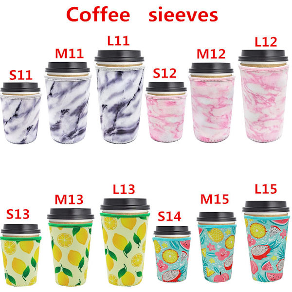 2 Återanvändbara Iskaffe-fodral - Isolerat Fodral för Kalla Drycker, Kaffe