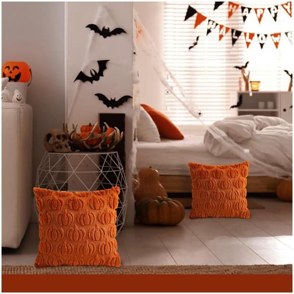 Pumkin Høst Pudebetræk 18x18 2-delt sæt Høst dekoration Høst rust pumkin pudebetræk egnet til stol sofa