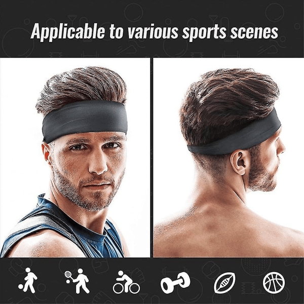 Huvudband för män 4-pack, Unisex Sportband