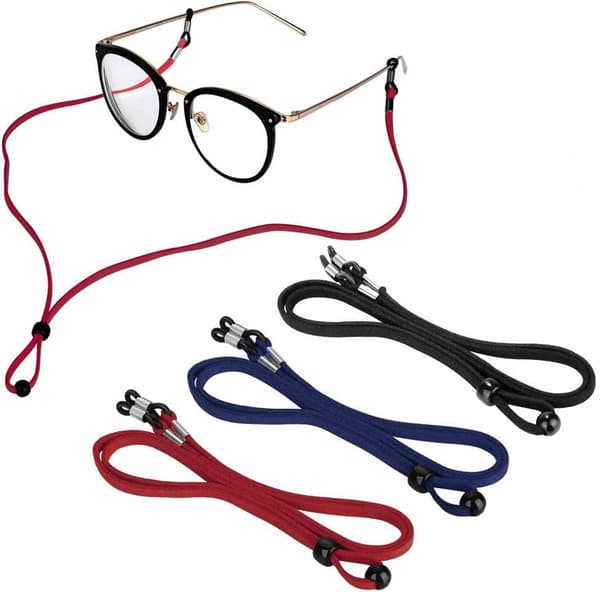 Glasögonsnöre, 3-pack Justerbara Universal Glasögonsnöre