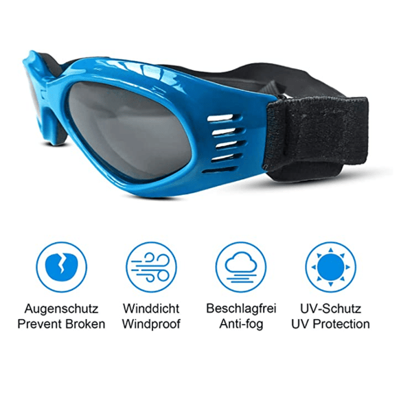Hundebriller - Justerbar UV Solbrille Rem - Vandafvisende