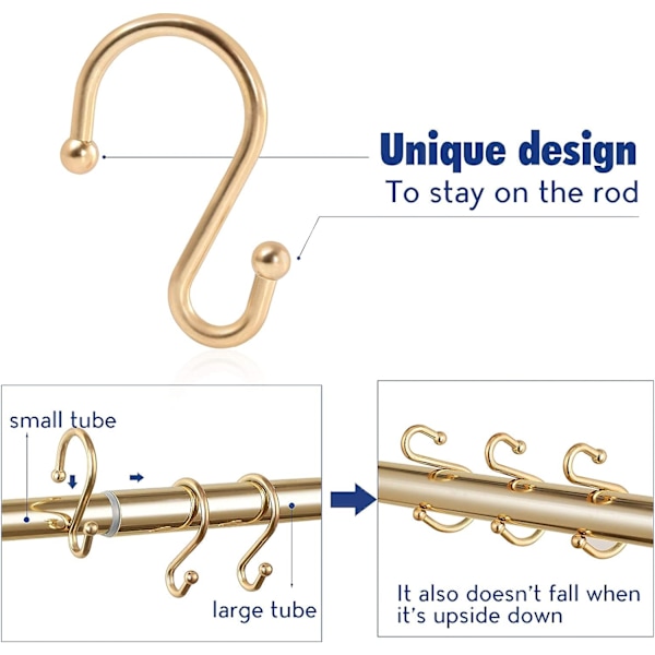 Metallduschsäkring, 12-pack, Rostfri S-form