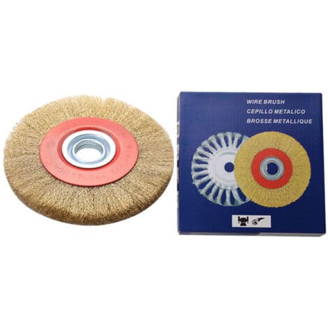 Rund stålborste för rengöring av slipskivor, diameter 125 mm