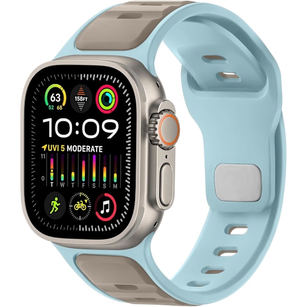 Remse Kompatible med Apple Watch Rem/Apple Watch Ultra 2 Rem til Mænd Kvinder 49mm 46mm 45mm 44mm 42mm, Blød Sport