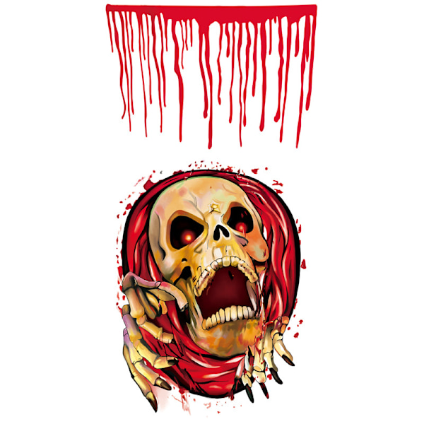 2-pack Halloween Toalettlock Dekaler 3D Horror Morphing för