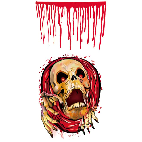2 Pakka Halloween-WC-istuimen peitettä 3D Horror Morphing -tarra
