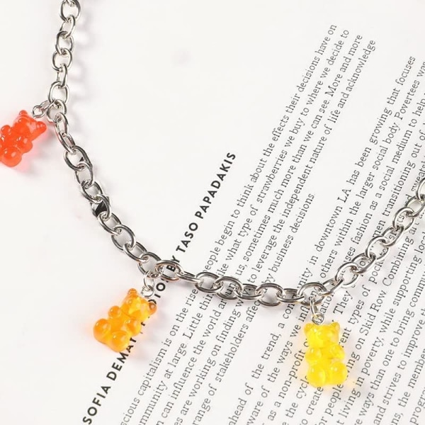 1 st färgglad Candy Color Resin CUB Byxkedja Kvinna Tonåring Vind
