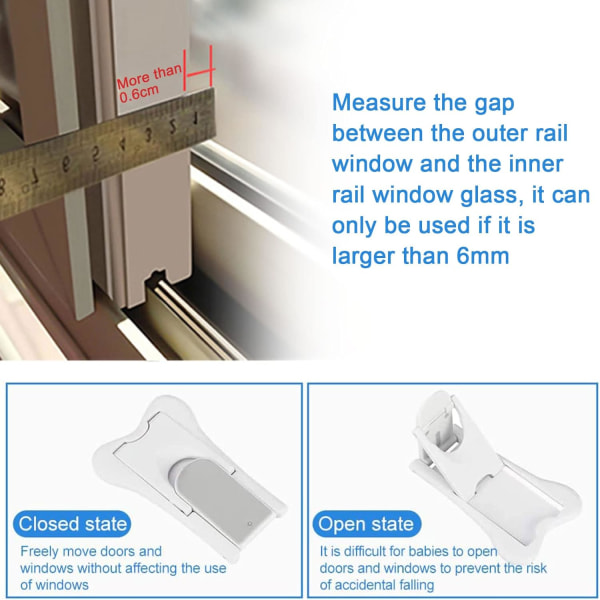 Multifunktionellt fönsterlås för barn Baby