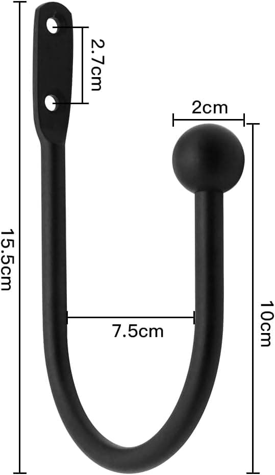 2 stk Gardinholdere Dekorative Vinduskroker