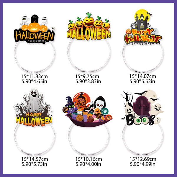 Halloween-juhlatyyliset hiusrenkaat, lomahiuslisävarusteet