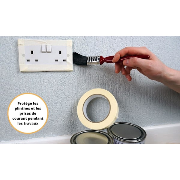 2-pack - Maskeringstejp - 50 mm x 50 m - För skydd