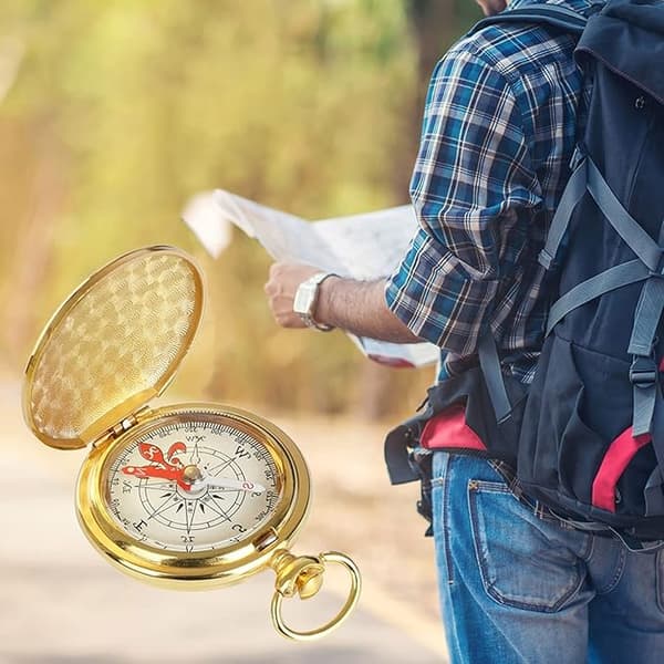 Klassisk lommekompass, overlevelsesutstyr kompass, egnet for