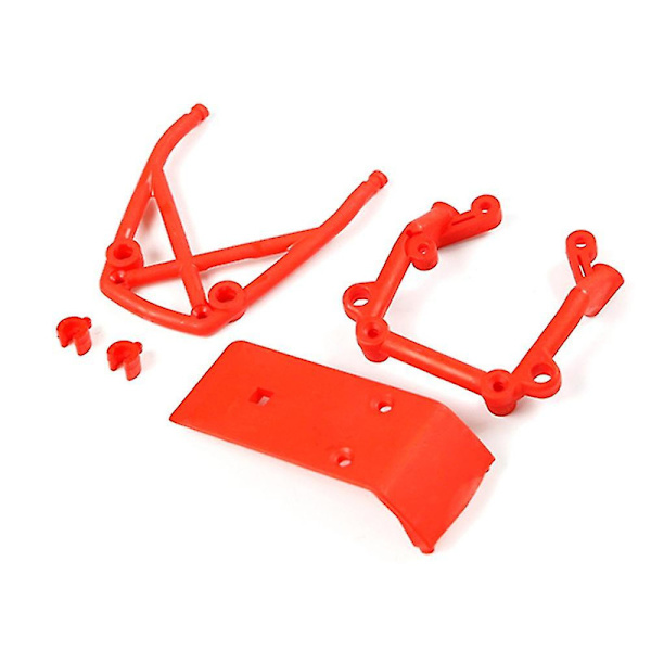 Kompatibel med 1/5 Hpi Rovan Baja Rc Bil-rød Front- og Bagstøtteramme Kit
