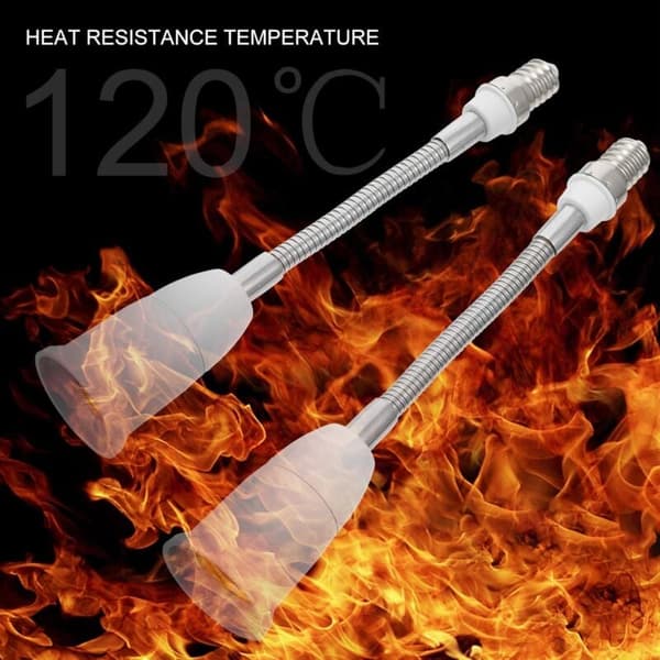 2-pack E14 till E27 lampsockelförlängning, böjbar lamphållare