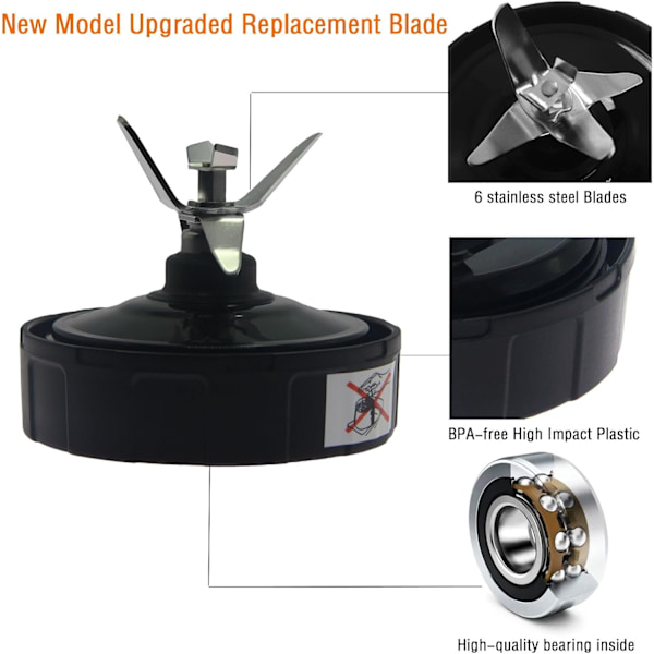 Juiceblender-Reservedele - Rustfrit Stål Bladholder til Ninja SS101 SS351 SS400 SS300 SS401