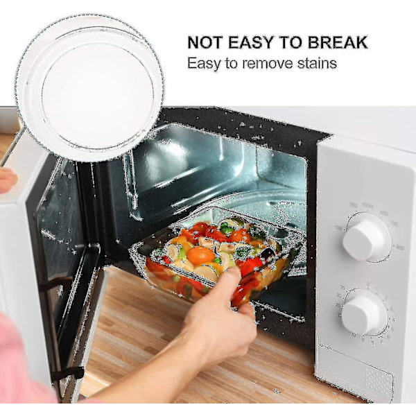 Universal Mikrobølgeovn Drejeskive Glasplade Med Stativ, 245mm/24.5cm