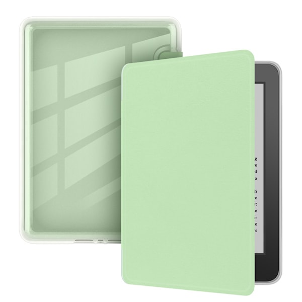 6-tums Kindle-fodral (11:e generationen - 2024), Ultraklart, Mjukt, Flexibelt, Transparent, TPU-baksida med automatisk sömn/vakna