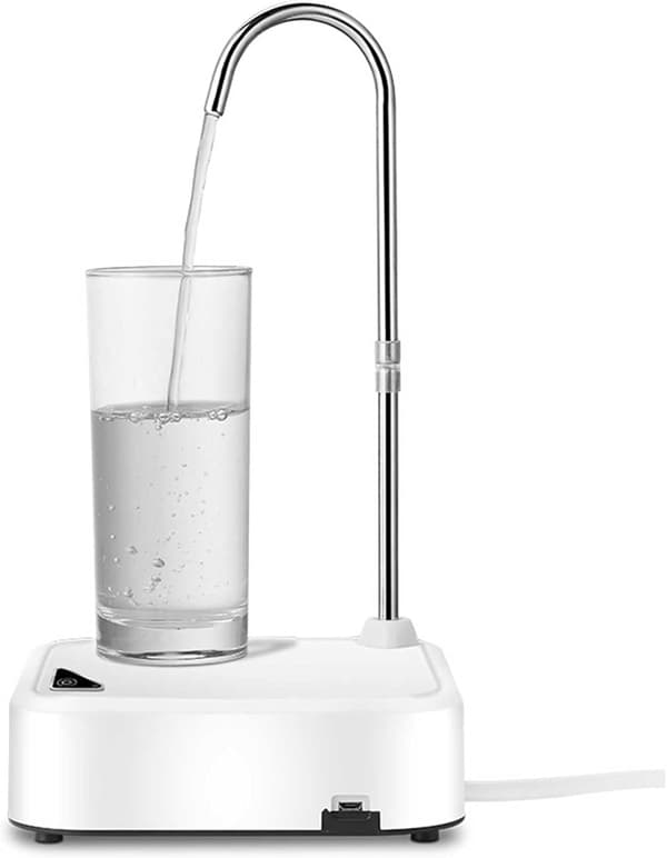 1 stycke (Vit) Bordvattenflaskedispenser, USB-laddning