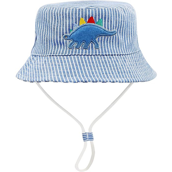 Barn Solhatt (52CM), Baby Strandhatt Pojk Flicka Fiskehatt, Bomull
