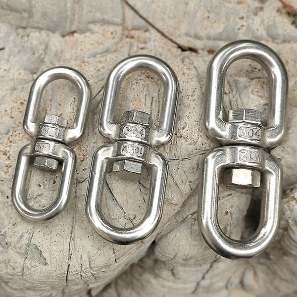 304 Rustfritt Stål Svingbar Ring Kjede Spenne Rigging M12 Storfe