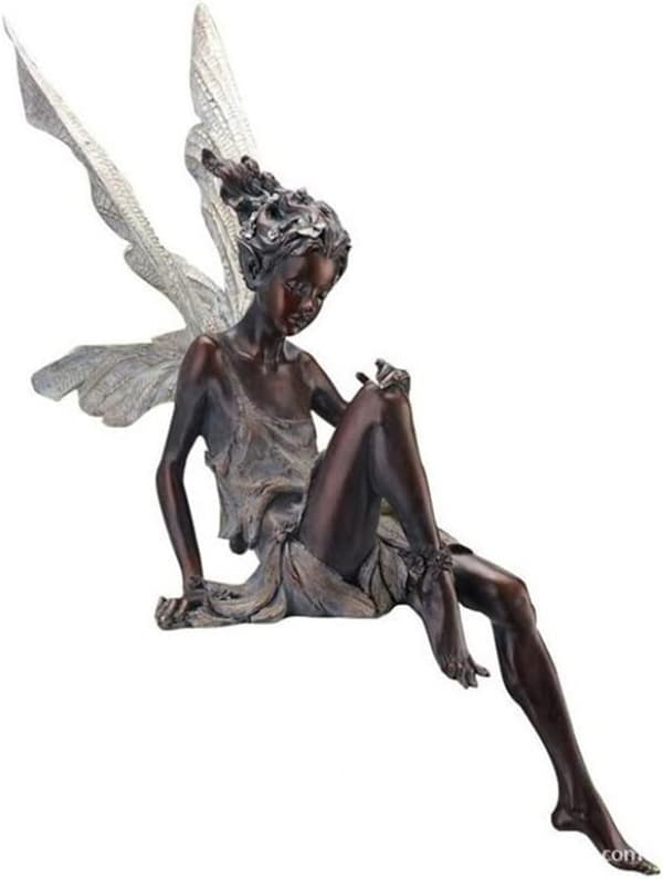 Hagedekorasjon - Blomsterfe-statuedekorasjon Hagepynt-