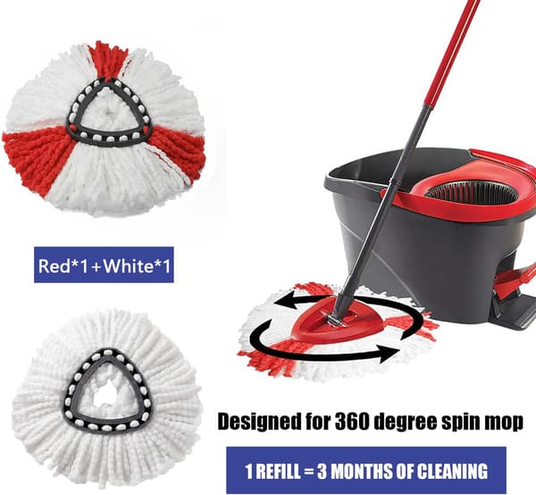 Spin Mop Reservehoder Mikrofiber Mop Refills for Easy Cleani