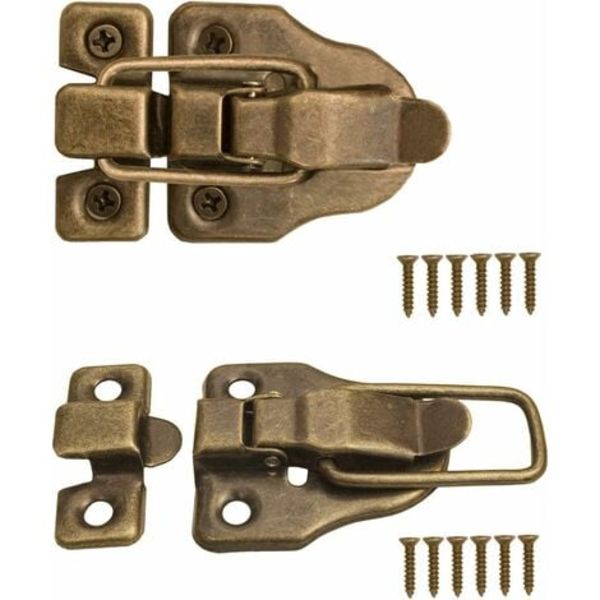 2 x spännen för kistor, lådor, resväskor, metallbeslag, vintage