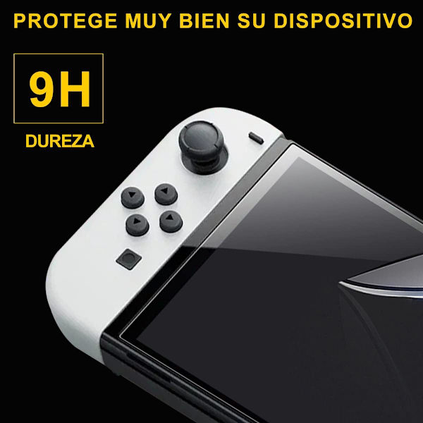 Näytönsuojus Nintendo Switch OLED:lle (2 kpl) sinisen ja violetin valon suojauksella, 9H korkea kovuus HD