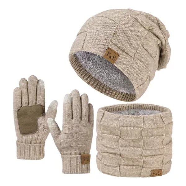 Unisex F-Hanskut, Huivi ja Talvivillainen Hattu
