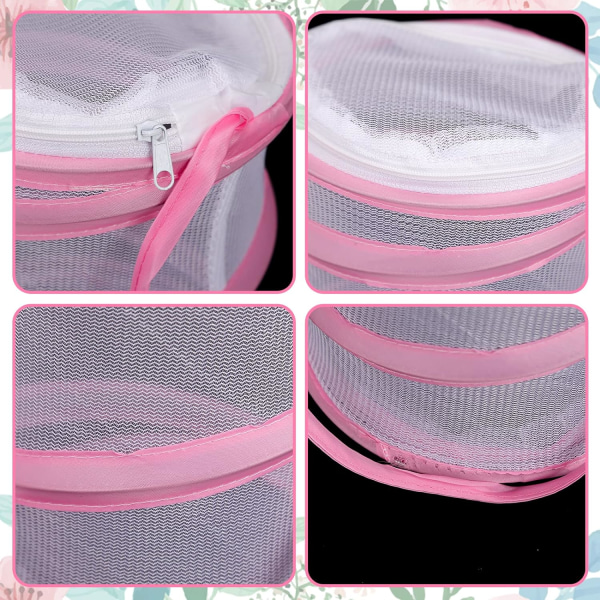 Fjärilsbur 17*15cm Rosa Nät Fjärilsbur Pop-up Design