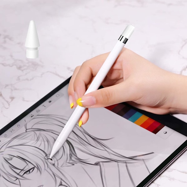 Laddningsadapter Kompatibel med Apple Pencil 1:a generationen, Magnetiskt Ersättningslock för Apple Pencil, Ersättningstips