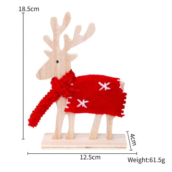 Julepynt i ullfilt - Elg Ornament til Bord