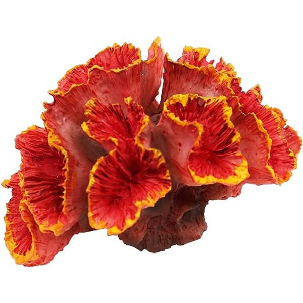 1 stk orange kunstig simuleret koral dekoration, akvarium