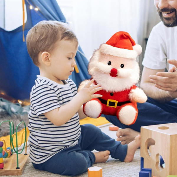 Jultomte Plyschleksak, Julplyschdocka, Jultomte Ornament Plysch, Semesterfylld Tomte, Julplyschleksaker, Jultomte