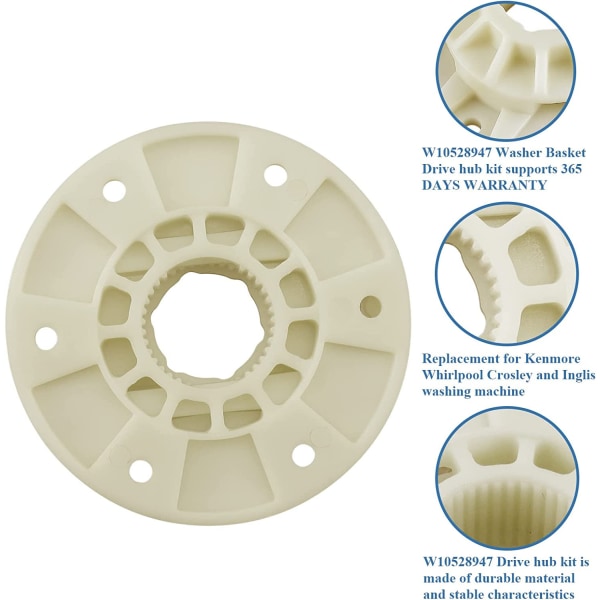 1 stk Vaskemaskine Hub Kit passer til W10396887