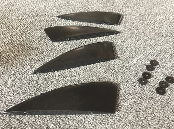 4-delt Surf Kiteboard Halebladssæt Split Rudder Waveboard