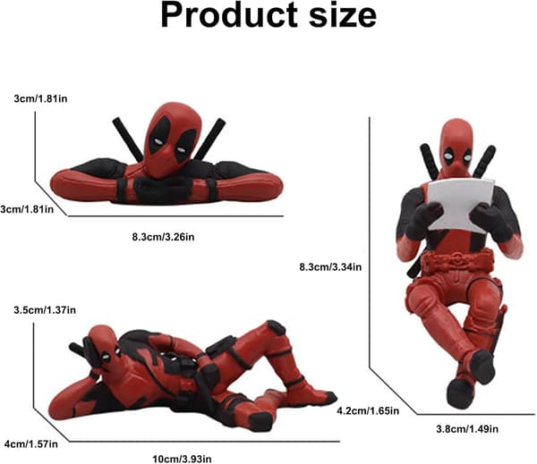 3 stk Deadpool Biltilbehør, Biltilbehør Interiør, Bilpynt Anime Actionfigur Klassiske Figurer