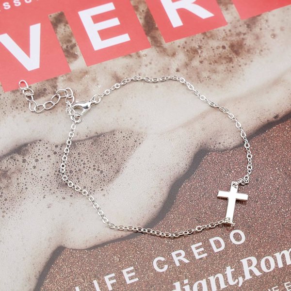 1 kpl (hopea) Anklet-ketju Pieni Risti Hopea Anklet Kesä Ranta