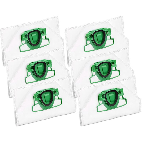 6 Mikrofiberdammsugarpåsar Kompatibla med Vorwerk Kobold VK200 FP