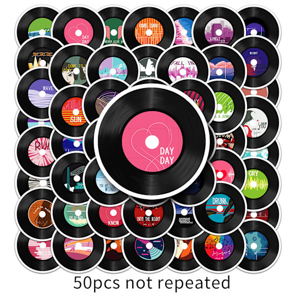 50 album graffiti klistermærker til telefoncover, kuffert osv.