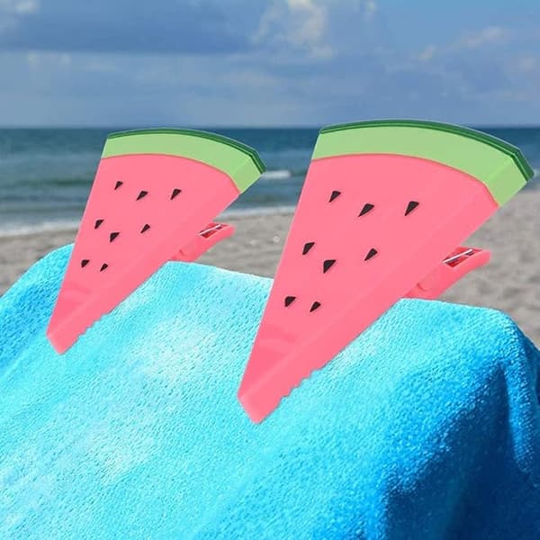 4 stk Strandhåndkle Klips (Vannmelon), Egnet for Badende