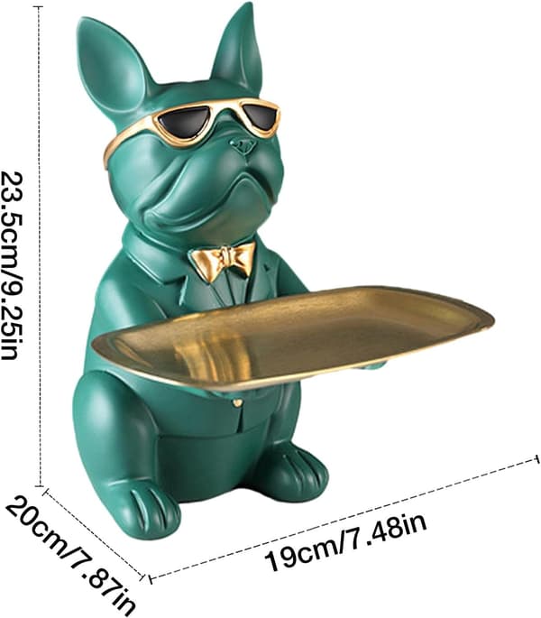 1 stk Dekorativ Statuett Design Bulldog Statue Multifunksjon