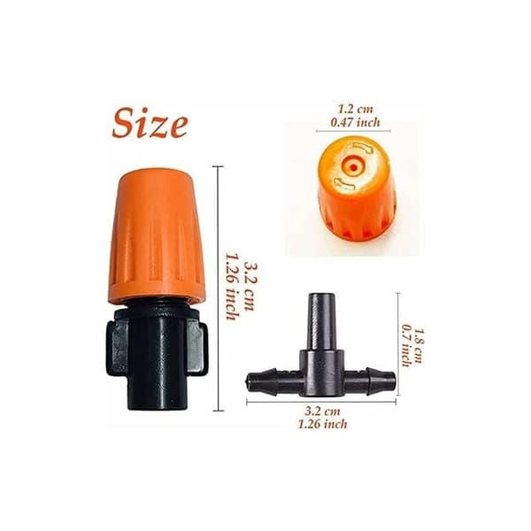 25 st Micro Spray Justerbart Flöde Bevattningsdroppar, Justerbar