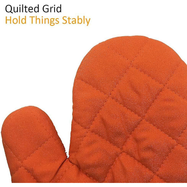Par värmetåliga ugnshandskar, orange, one size