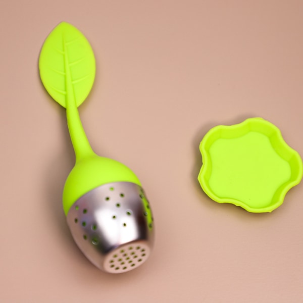 Te-infuser med underkop 100% fødevaresikker silikone te-filter &