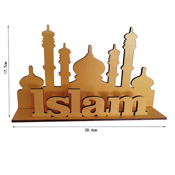 1 kpl DIY Mubarak-koristeet Eid Mubarak -puinen koriste Ramadan
