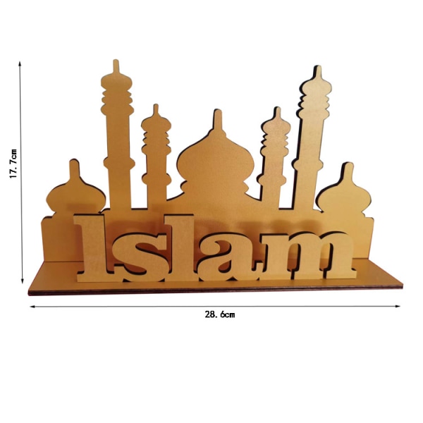 1 stk DIY Mubarak Ornament Eid Mubarak Wooden Ornament Ramadan