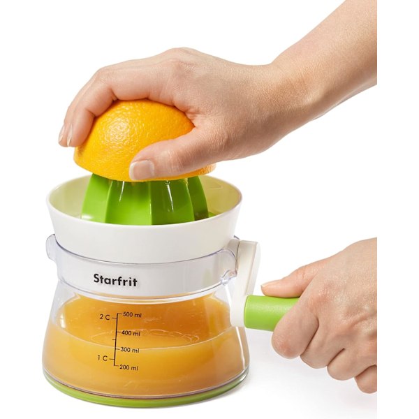 Easy Juicer - Handdriven Citruspress - 2 Koppar Kapacitet - Stabil Bas - Grön